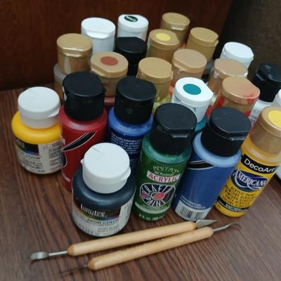 Art Supplies Bundle – Canvases, Acrylic Paints & Jacquard Piñata Alcohol Ink Set, Brushes & More