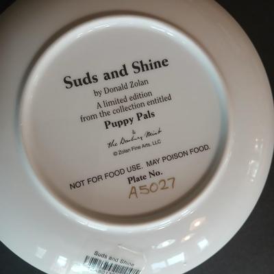 Set of 4 Limited Edition Donald Zolan Collector Plates – Puppy Pals Series by The Danbury Mint Westie Lovers!