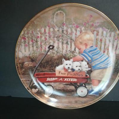 Set of 4 Limited Edition Donald Zolan Collector Plates – Puppy Pals Series by The Danbury Mint Westie Lovers!