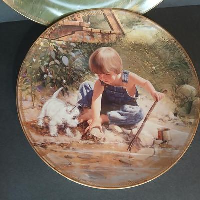 Set of 4 Limited Edition Donald Zolan Collector Plates – Puppy Pals Series by The Danbury Mint Westie Lovers!