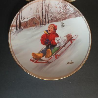 Lot of 5 Donald Zolan “Puppy Pals” Collector Plates – Danbury Mint Limited Editions Westie lovers!