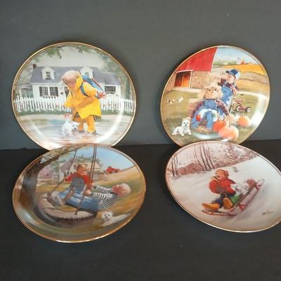 Lot of 5 Donald Zolan “Puppy Pals” Collector Plates – Danbury Mint Limited Editions Westie lovers!