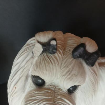Lot of 2 Long-Haired Dog Figurines – Shih Tzu & Maltese