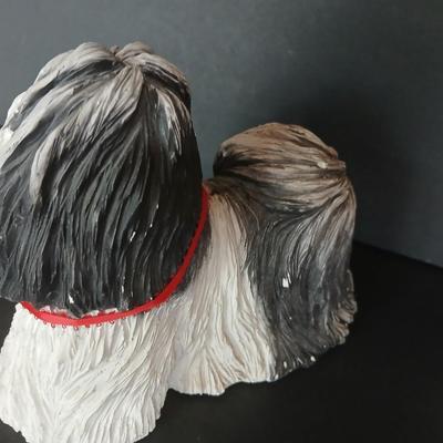 Lot of 2 Long-Haired Dog Figurines – Shih Tzu & Maltese