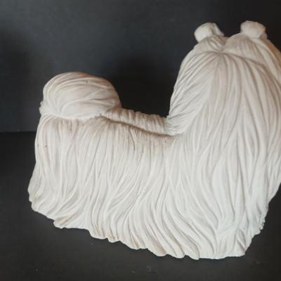 Lot of 2 Long-Haired Dog Figurines – Shih Tzu & Maltese
