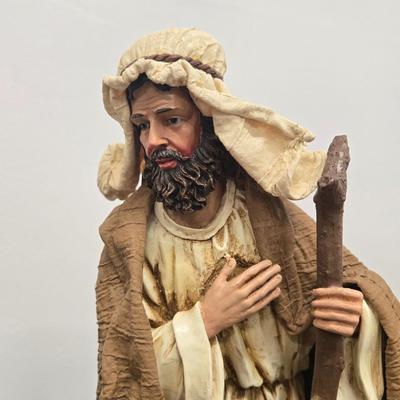 LOT 74: Nativity Scene Including Mary, Joseph, Baby Jesus, Sheppard Boy, and Three Kings