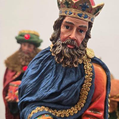 LOT 74: Nativity Scene Including Mary, Joseph, Baby Jesus, Sheppard Boy, and Three Kings