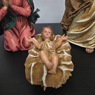 LOT 74: Nativity Scene Including Mary, Joseph, Baby Jesus, Sheppard Boy, and Three Kings