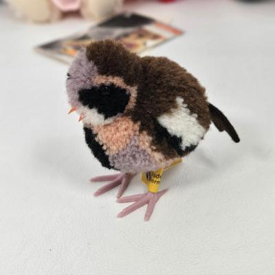 LOT 80: Steiff Replica of 1880 Felt Elephant, Fairy Bear, Wool Pompom Bird, Red Bear, and Steiff Cub Teddy Bear in it's Original Box