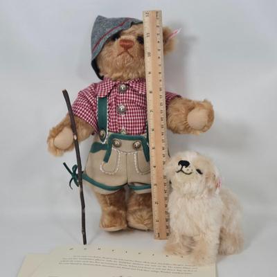 LOT 81: Steiff Ambirte with Dog w/ Original Box and Certificate