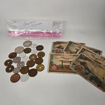 LOT 112: Coins and Bills From All Over the World