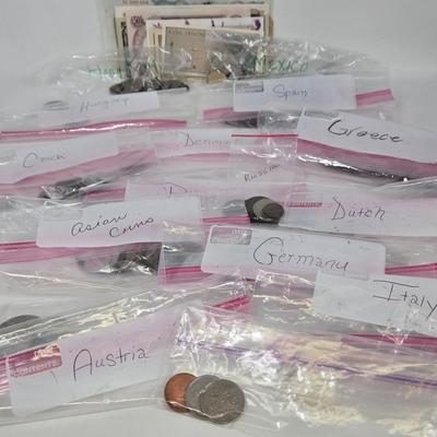 LOT 112: Coins and Bills From All Over the World