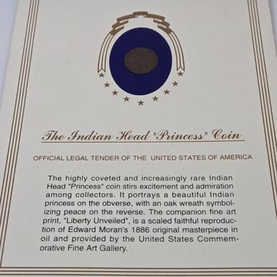 LOT 114: Indian Head Princess Coin, Indian Head Penny Collection, and More