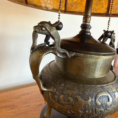 Arts & Crafts Table Lamp with Mica Shade (FP-BM)