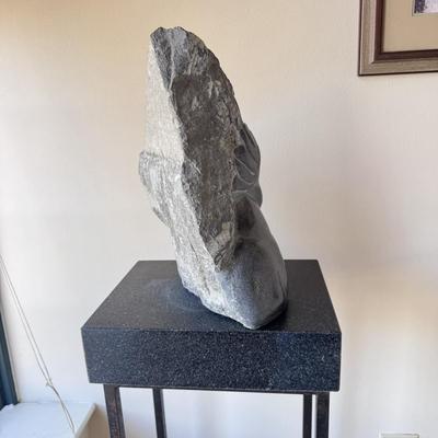Granite Winged Bust Sculpture with Stand (FP-DZ)