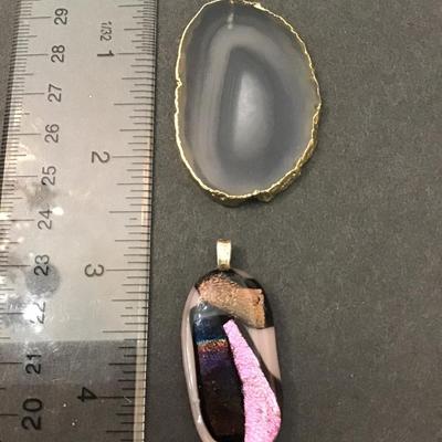 Glass and stone pendant lots