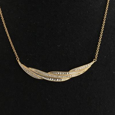 Beautiful Danberry, mint Gold plated, forever diamond necklace