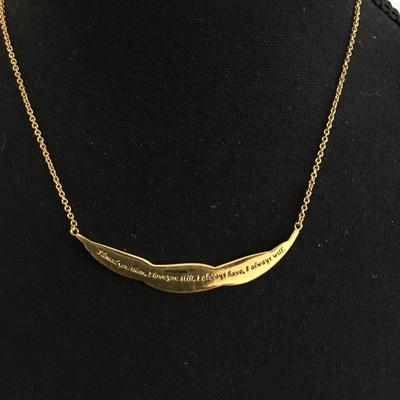 Beautiful Danberry, mint Gold plated, forever diamond necklace