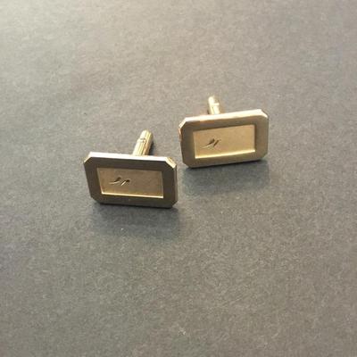 Vintage, gold, toned, swank cufflinks
