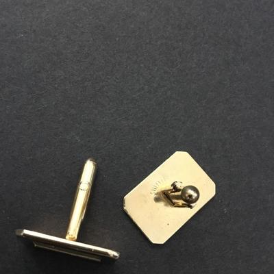 Vintage, gold, toned, swank cufflinks