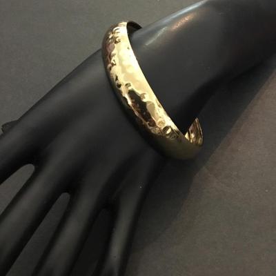 Cute Gold, toned, hammered bangle bracelet