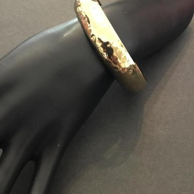 Cute Gold, toned, hammered bangle bracelet