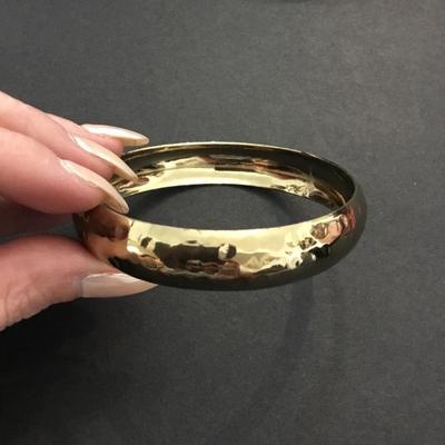 Cute Gold, toned, hammered bangle bracelet