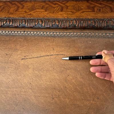 Large Exquisitely Carved Roll Top Desk Imported From Scotland (LR-RG)