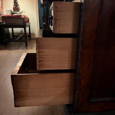 Large Exquisitely Carved Roll Top Desk Imported From Scotland (LR-RG)