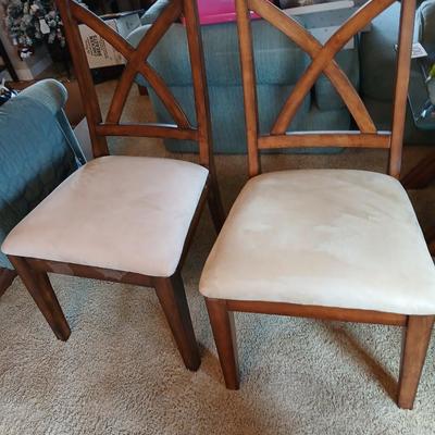 Modern Craftsman-Style Glass Top Dining Table with 6 Chairs