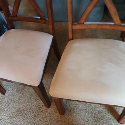 Modern Craftsman-Style Glass Top Dining Table with 6 Chairs