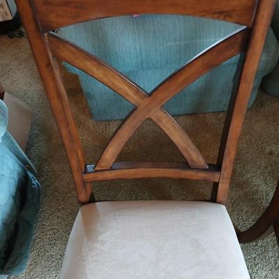Modern Craftsman-Style Glass Top Dining Table with 6 Chairs