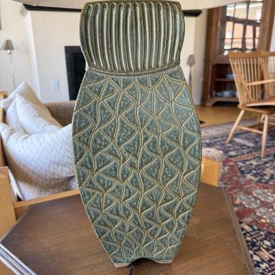 Teal Ceramic Lamp by Parmentier Pottery (FP-BM)