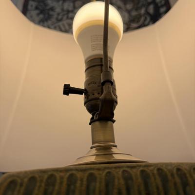 Teal Ceramic Lamp by Parmentier Pottery (FP-BM)