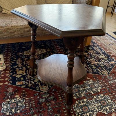 Triangular Two Tiered Side Table (FP-BM)