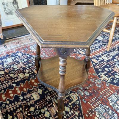 Triangular Two Tiered Side Table (FP-BM)