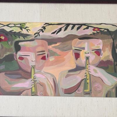 "Our Fire on Earth" Framed Painting (PC-DZ)