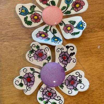 Floral brooches