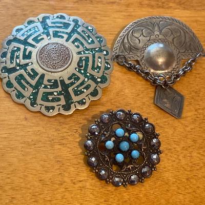 Mexican/Native style brooches