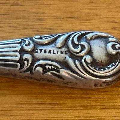 Sterling nail file, buttons, pen and frame