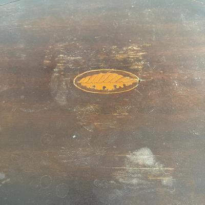 Oval Tilt Top Table with Seashell Inlay (FP-BM)