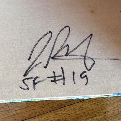 "Village of Art in a Box" Signed Painted Wooden Block Art (FP-DZ)