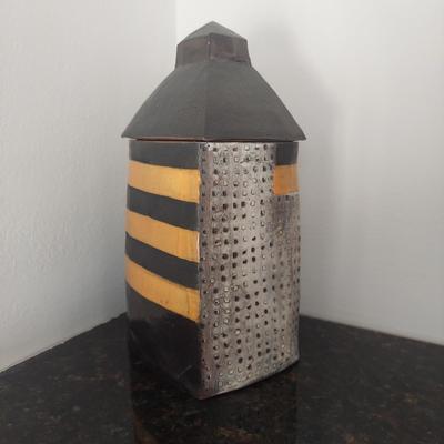 Terracotta Lidded Art-Piece Canisters by Stacy Snyder (GB-BBL)