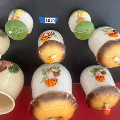 1970s Sears Mushroom Canister Set