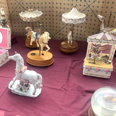 Carousel Horses Music Box Lot