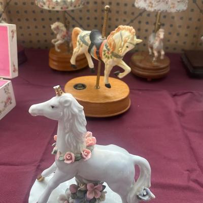 Carousel Horses Music Box Lot