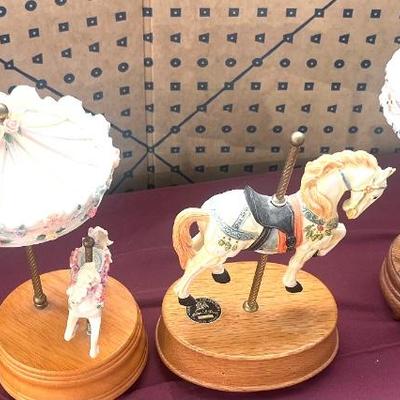 Carousel Horses Music Box Lot