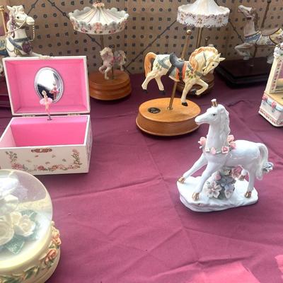 Carousel Horses Music Box Lot
