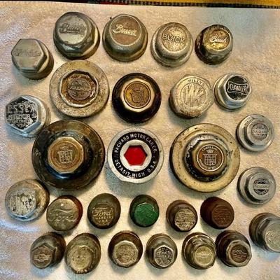 Sale Photo Thumbnail #88: Antique Car Grease Caps Hubcaps