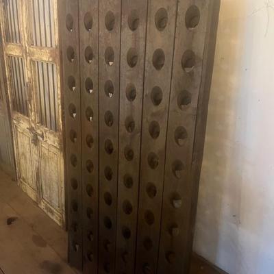 Sale Photo Thumbnail #94: Vintage Wine Riddling Rack